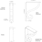 Ekena Millwork Ashford Triple, Wrought Iron Bracket, (Triple center brace), Antiqued Silver 2"W  x 10"D x 12"H BKTM02X10X12TASASV - alternate 3
